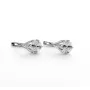 Серьги с овальным камнем Maxi Silver 7946 1.7 см Серебристый