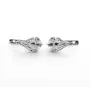 Серьги с овальным камнем Maxi Silver 7946 1.7 см Серебристый