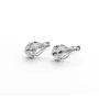 Серьги с овальным камнем Maxi Silver 7946 1.7 см Серебристый