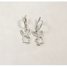 Серьги плей бой Maxi Silver 5389 3.5 см Серебристый