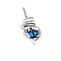 Кулон дракон из Maxi Silver 9352 3.5 см Серебристо-синий