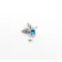 Кулон колібрі Maxi Silver 9318 1.4х1.5 см Сріблясто-блакитний