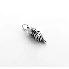 Кулон микрофон Maxi Silver 9309 0.8х2 см Серебристый