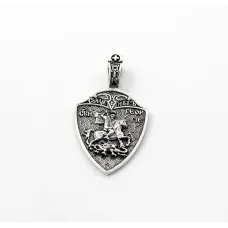Кулон Георгій Побідоносець Maxi Silver 9304 3.7х2.8 см Сріблястий