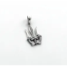 Підвіска герб Український Maxi Silver 6796 2.6 см Сріблястий