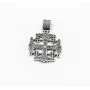 Підвіска мальтійський хрест Maxi Silver 9341 3.5 см Сріблястий