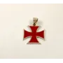 Мальтійський хрест Maxi Silver 8628 2.8 см Сріблясто-червоний