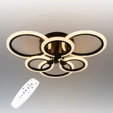 Стельова LED люстра світлодіодний світильник Sunlight чорний 5333/3+3