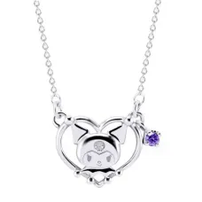 Кулон Bioworld Куромі в серці з камінчиком Kuromi Моя Мелодія Onegai My Melody (23162)