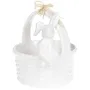 Конфетница Зайчик на корзинке 16х16х14.5см белый BonaDi