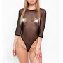 Прозрачное боди сетка с рукавами Art of Sex - Sheril черный L-2XL (SO5871)
