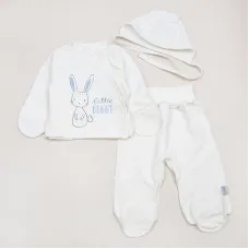 Комплект из трех предметов в роддом с начесом Dexter’s bunny 62 см Молочный