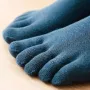 Носки для йоги и пилатеса нескользящие закрытые Amber Grip петроль 35-40
