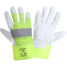 Рукавиці захисні шкіряні LahtiPro 2724 10(XL) зелено-білі Рукавиці захисні шкіряні LahtiPro 2724 10(XL) зелено-білі