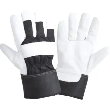 Рукавиці захисні шкіряні LahtiPro 2725 10(XL) чорно-білі Рукавиці захисні шкіряні LahtiPro 2725 10(XL) чорно-білі