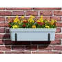 Комплект настенных фасадных креплений для балконных горшков Adore Décor 18х16х2 см 2 шт Черный