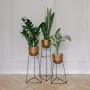 Комплект металевих підставок для квітів та вазонів Adore Décor Скандинавські 3 шт Чорний
