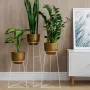 Комплект металевих підставок для квітів та вазонів Adore Décor Скандинавські 3 шт Білий