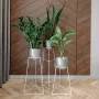 Комплект металевих підставок для квітів та вазонів Adore Décor Скандинавські 3 шт Білий