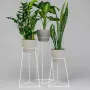 Комплект металевих підставок для квітів та вазонів Adore Décor Скандинавські 3 шт Білий