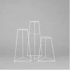 Комплект металлических подставок для цветов и вазонов Adore Décor Скандинавские 3 шт Белый