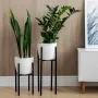 Комплект металевих підставок для квітів та вазонів Adore Décor Британські 2 шт Чорний