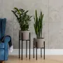 Комплект металевих підставок для квітів та вазонів Adore Décor Британські 2 шт Чорний