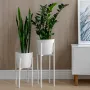 Комплект металевих підставок для квітів та вазонів Adore Décor Британські M/S 2 шт Білий