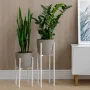 Комплект металевих підставок для квітів та вазонів Adore Décor Британські M/S 2 шт Білий