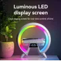 Настольна аккумуляторна смарт лампа із вбудованим аккумулятором UKC Smart RGB 15W Light Sound Machine Bluetooth Біла