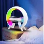 Настольна аккумуляторна смарт лампа із вбудованим аккумулятором UKC Smart RGB 15W Light Sound Machine Bluetooth Біла