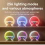 Настольна аккумуляторна смарт лампа із вбудованим аккумулятором UKC Smart RGB 15W Light Sound Machine Bluetooth Біла