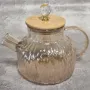 Чайник заварювальний SNT Yantar1 з бамбуковою кришкою 1 л Прозорий