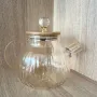Чайник заварювальний SNT Yantar1 з бамбуковою кришкою 1 л Прозорий