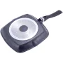 Сковородка-гриль Grill Pan 28х28см со стеклянной крышкой Kamille