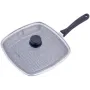 Сковородка-гриль Grill Pan 28х28см со стеклянной крышкой Kamille