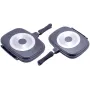Сковородка-гриль Grill Pan двусторонняя прямоугольная 32х24х7.5см Kamille