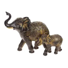 Фігурка інтер'єрна Elephant with baby elephant 26x10x19 cm BonaDi Фігурка інтер'єрна Elephant with baby elephant 26x10x19 cm BonaDi