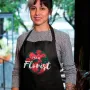 Фартух чорний кухонний з принтом для флориста I'm A Florist Я - флорист Троянди ФА000736 Кавун 68 см