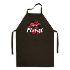 Фартук черный кухонный с принтом для флориста I'm A Florist Я - флорист Розы ФА000736 Кавун 68 см