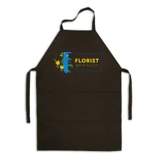 Фартук черный кухонный с принтом для флориста Florist Best in the City Лучший флорист в городе ФА000742 Кавун 68 см