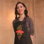Фартук черный кухонный с принтом для флориста Florist Флорист Белая Надпись Ветка цветов ФА000746 Кавун 68 см