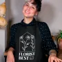 Фартук черный кухонный с принтом для флориста Florist Best Of The Best Флорист Лучший из лучших ФА000750 Кавун 68 см