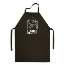 Фартук черный кухонный с принтом для флориста Florist Best Of The Best Флорист Лучший из лучших ФА000750 Кавун 68 см