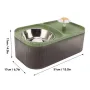 Годівниця для собак і кішок RIAS з поїлкою-фонтанчиком Green (3_04346)