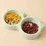 Миска для кішок Taotaopets Cat 123307 Green подвійна пластикова