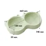 Миска для кішок Taotaopets Cat 123307 Green подвійна пластикова