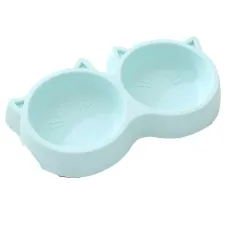 Миска для кошек Taotaopets Cat 123307 двойная пластиковая Голубой (12176-72230) Миска для кошек Taotaopets Cat 123307 двойная пластиковая Голубой (12176-72230)