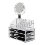 Настільний акриловий органайзер для косметики OPT-TOP Cosmetic Storage Box на 3 дверей з дзеркалом (1756375357)