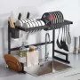 Кухонна сушарка для посуду No Brand Kitchen Rack 65х32х52 см Чорний (2103354319)